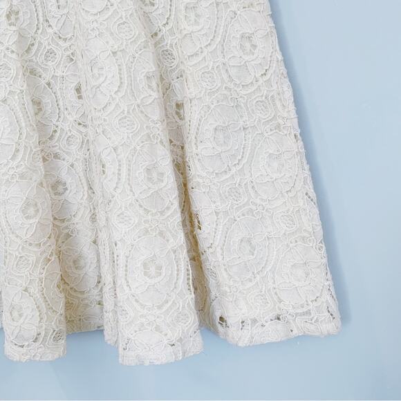 💗 3/$10 💗 BB Dakota Fit & Flare Lace Overlay Dress Ivory Size 6 NEW - Picture 8 of 15